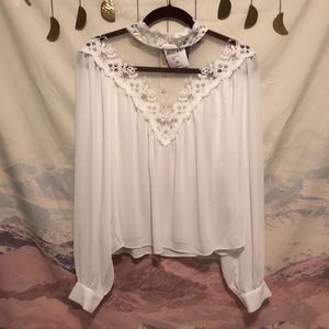 Forever 21 NWT Chiffon Lace Blouse